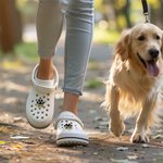 Personalised 3D Printed Cute Dog Paw Shoes Clog Charms Decoration with Name Shoes Decoration Birthday Gift for Pet Lovers