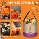 Spersonalizowany wiaderko na cukierki z imieniem i nazwiskiem na Halloween dla chłopców i dziewczynek