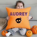 Calavera Personalizada Funda de Almohada con Nombre Fiesta de Halloween Decoración del Hogar Regalo para la Familia