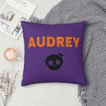 Calavera Personalizada Funda de Almohada con Nombre Fiesta de Halloween Decoración del Hogar Regalo para la Familia