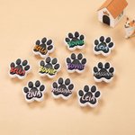 Personalised 3D Printed Cute Dog Paw Shoes Clog Charms Decoration with Name Shoes Decoration Birthday Gift for Pet Lovers