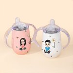 Spersonalizowany kubek niekapek z imieniem i uchwytem Baby Shower Prezent urodzinowy dla dzieci 10 uncji z imieniem i uchwytem
