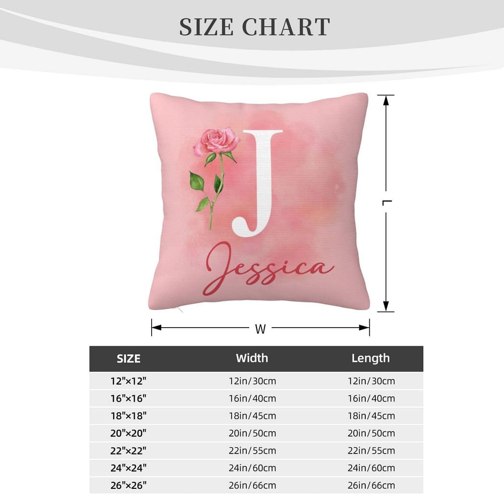 Gepersonaliseerde geboorte bloem initiaal kussenhoes met naam Home Decor Bachelorette Party Gift voor haar 7