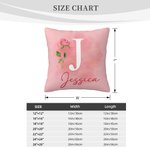 Gepersonaliseerde geboorte bloem initiaal kussenhoes met naam Home Decor Bachelorette Party Gift voor haar 7