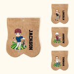 Sac à balles de golf personnalisé avec nom et 12 porte-tees Accessoires de golf Cadeau d'anniversaire amusant pour les amateurs de golf