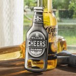 Gepersonaliseerde fles-vormige magneet flesopener met tekst bruiloft partij vaderdag cadeau voor mannen