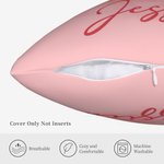 Gepersonaliseerde geboorte bloem initiaal kussenhoes met naam Home Decor Bachelorette Party Gift voor haar 8