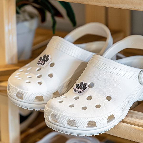 Spersonalizowany nadruk 3D Śliczne buty na łapki dla psa Charms Dekoracja z imieniem Dekoracja butów Prezent urodzinowy dla miłośników zwierząt domowych
