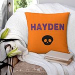 Calavera Personalizada Funda de Almohada con Nombre Fiesta de Halloween Decoración del Hogar Regalo para la Familia