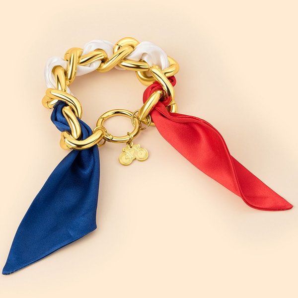 Gepersonaliseerde Fashion Nationale Vlag Silk metalen armband met voetbal tennis tekst Charm Verjaardag Sportevenement Cheer accessoires voor sportlie
