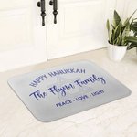 Gepersonaliseerde Happy Hanukkah Star of David Non-slip deurmat met tekst Joods Festival Party Home Decor Gift voor familie Vriend