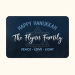 Gepersonaliseerde Happy Hanukkah Star of David Non-slip deurmat met tekst Joods Festival Party Home Decor Gift voor familie Vriend