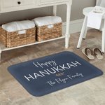 Gepersonaliseerde Happy Hanukkah Olive Branch Non-slip deurmat met tekst Joods Festival Party Home Decor Gift voor familie Vriend