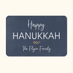 Gepersonaliseerde Happy Hanukkah Olive Branch Non-slip deurmat met tekst Joods Festival Party Home Decor Gift voor familie Vriend