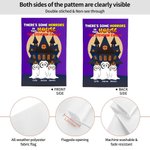 Gepersonaliseerde Some Horrors In This House Cartoon Ghost Dog Tuinvlag met 1-6 namen Spooky Yard Porch Decor Halloween Festival Gift voor Familie