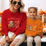 Spersonalizowana bluza dla dorosłych z imieniem dopasowanym do stroju dla mamy i mnie Prezent na Halloween dla rodziny