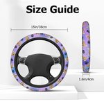 Personalized Dog Cat Portrait Tie-dye Steering Wheel Protective Cover Car Accessories Gift for Driver Pet Lover