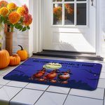 Paillasson Antidérapant Personnalisé avec Texte Design Vache Poule Drôle Citrouille Chauve-souris Décoration de la Maison Cadeau d'Halloween