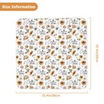 Personalised Sunflower Baby Girl Boy Soft Swaddle Blanket with Name Nursery Room Decor Birthday Baby Shower Gift for Newborns