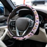 Personalized Dog Cat Portrait Tie-dye Steering Wheel Protective Cover Car Accessories Gift for Driver Pet Lover