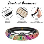 Personalized Dog Cat Portrait Tie-dye Steering Wheel Protective Cover Car Accessories Gift for Driver Pet Lover