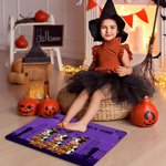Paillasson Antidérapant Personnalisé avec Texte Design Vache Poule Drôle Citrouille Chauve-souris Décoration de la Maison Cadeau d'Halloween