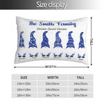 Personalizzato carino Hanukkah Gnome famiglia Throw Pillow Cover con 1-8 nomi Happy Hanukkah regalo per la famiglia ebraica