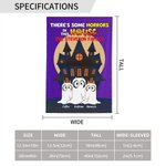 Gepersonaliseerde Some Horrors In This House Cartoon Ghost Dog Tuinvlag met 1-6 namen Spooky Yard Porch Decor Halloween Festival Gift voor Familie