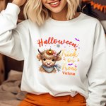 Spersonalizowana bluza dla dorosłych z imieniem dopasowanym do stroju dla mamy i mnie Prezent na Halloween dla rodziny