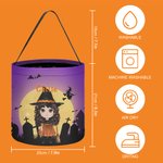 Cestino di caramelle di Halloween personalizzato della strega vampiro con nome Secchiello per dolcetti e scherzetti Regalo di Halloween per bambini