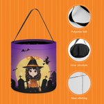 Cestino di caramelle di Halloween personalizzato della strega vampiro con nome Secchiello per dolcetti e scherzetti Regalo di Halloween per bambini