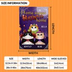 Personalized Home Sweet Haunted Home Cat Cosplay Garden Flag with 1-5 Names Halloween Yard Porch Decor Gift for Family Cat Lover