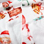 Gepersonaliseerde Kerstman Rendier Sneeuwpop Kerstdeken met Naam Huisdecoratie Kerstcadeau voor Kind Familie Vriend