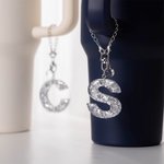 Personalized Glitter Letter Charm for Stanley Tumbler Water Bottle Accessories Birthday Gift for Women Girls