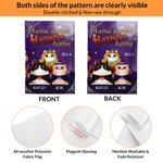 Personalized Home Sweet Haunted Home Cat Cosplay Garden Flag with 1-5 Names Halloween Yard Porch Decor Gift for Family Cat Lover