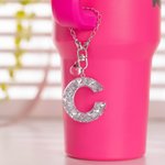 Personalized Glitter Letter Charm for Stanley Tumbler Water Bottle Accessories Birthday Gift for Women Girls