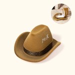 Anillo de Terciopelo Personalizado Sombrero de Vaquero Caja con Iniciales Propuesta de Compromiso Boda Regalo para Ella
