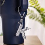 Personalized Glitter Letter Charm for Stanley Tumbler Water Bottle Accessories Birthday Gift for Women Girls