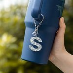 Personalized Glitter Letter Charm for Stanley Tumbler Water Bottle Accessories Birthday Gift for Women Girls
