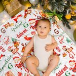 Gepersonaliseerde Kerstman Rendier Sneeuwpop Kerstdeken met Naam Huisdecoratie Kerstcadeau voor Kind Familie Vriend