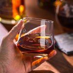 Gepersonaliseerde 1 - 6 Pet Ears Design Bourbon Whiskeyglazen met Laser Gegraveerde Naam Verjaardag Vaderdag Geschenk voor Opa Papa Whiskey Liefhebber