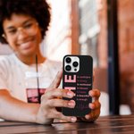 Personalized Self Care She Is Me Slim Phone Case for iPhone with Positive Affirmations and Name Birthday Inspirational Gift for Women Girls
