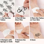 Personalized Waterproof Non-toxicity Infinity Symbol Heart Set of 12 Temporary Tattoos with Name Wedding Anniversary Gift for Couple