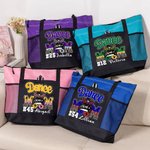 Personalized Multicolour Dance Mom Stylish Durable Tote Bag with Name and Number Birthday Gift for Dance  Lovers Mother