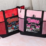 Personalized Multicolour Dance Mom Stylish Durable Tote Bag with Name and Number Birthday Gift for Dance  Lovers Mother