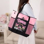 Personalized Multicolour Dance Mom Stylish Durable Tote Bag with Name and Number Birthday Gift for Dance  Lovers Mother
