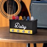 Personalized 3D Printed Guitar Amp Model Guitar Picks Plectrums Holder Display with Name Birthday Gift for Guitar Players Music Lovers