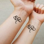Autocollants de Tatouages Imperméables Peresonnalisés avec Noms et Date Symbole Infini Cœur Lot de 12 Cadeaux Anniversaire de Mariage pour Couple