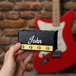 Personalized 3D Printed Guitar Amp Model Guitar Picks Plectrums Holder Display with Name Birthday Gift for Guitar Players Music Lovers