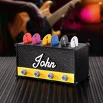 Personalized 3D Printed Guitar Amp Model Guitar Picks Plectrums Holder Display with Name Birthday Gift for Guitar Players Music Lovers